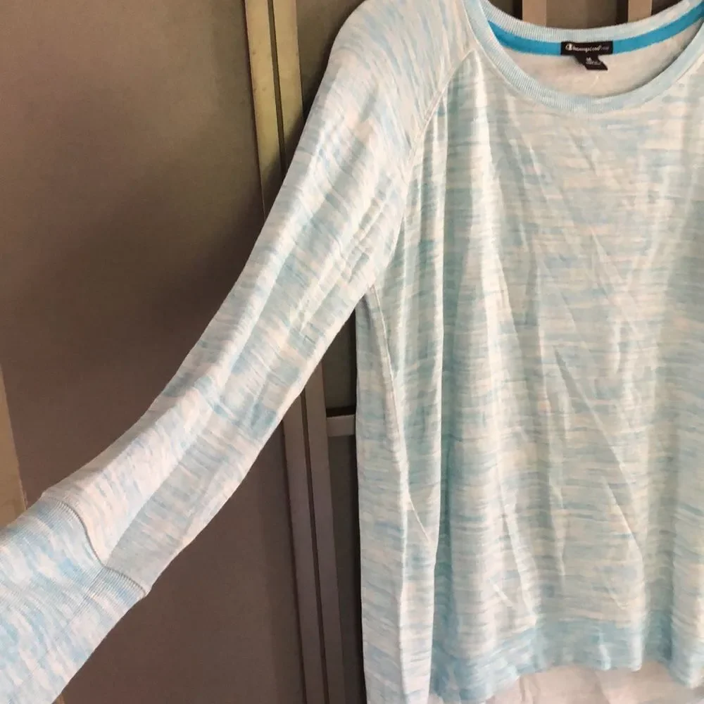 Champion lightweight heather blue sweater sweatshirt M